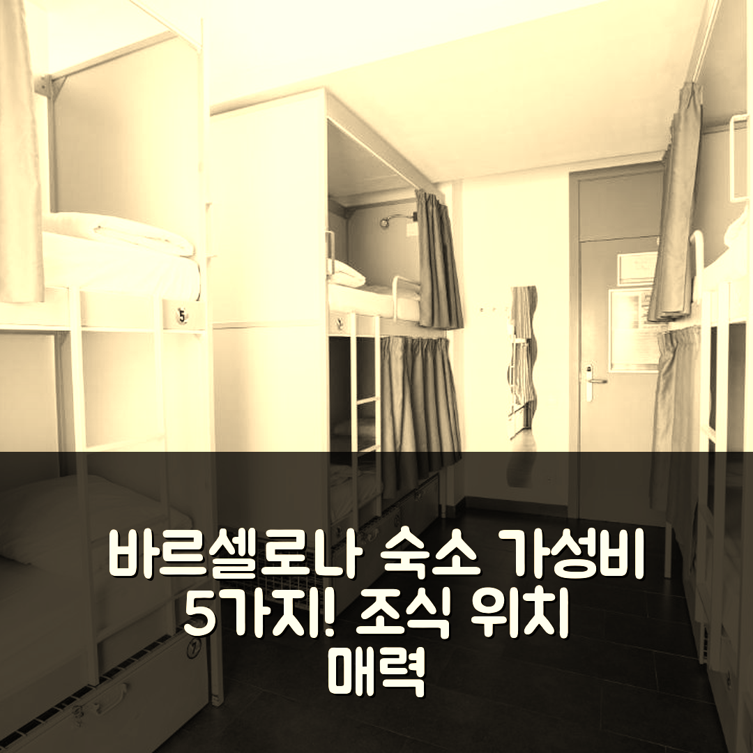 바르셀로나 숙소 여행 호텔 추천 호스텔 세인트 크리스토퍼스 바르셀로나 | 가성비 뛰어난 조식과 위치의 매력 5가지 안내