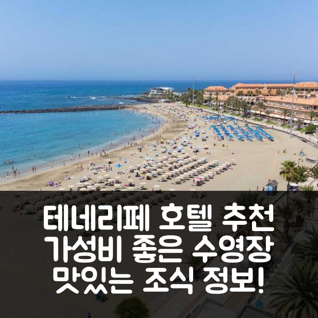 테네리페 숙소 여행 호텔 추천 뉴 아파트먼트 센터 로스크리스티아노스 | 가성비 뛰어난 수영장과 조식 정보 5가지