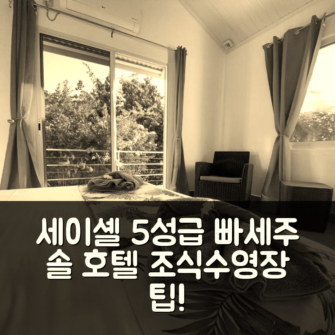 세이셸 숙소 여행 호텔 추천 빠세주 솔 호텔 | 가성비 뛰어난 5성급 조식과 수영장 이용 팁 7가지